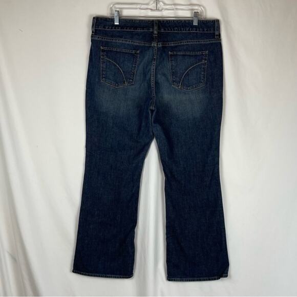 Eddie Bauer Classic Boot Cut High Rise Y2K Dark Wash Jeans Size 16S - Picture 5 of 12